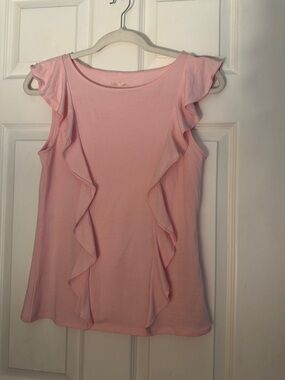 Lilly Pulitzer Light Pink Ruffle Tank Top. XS, never worn.